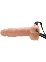 FETISH FANTASY SERIES - STRAP ON HUECO REALISTA VIBRADOR CON TESTÍCULOS 17,8 CM