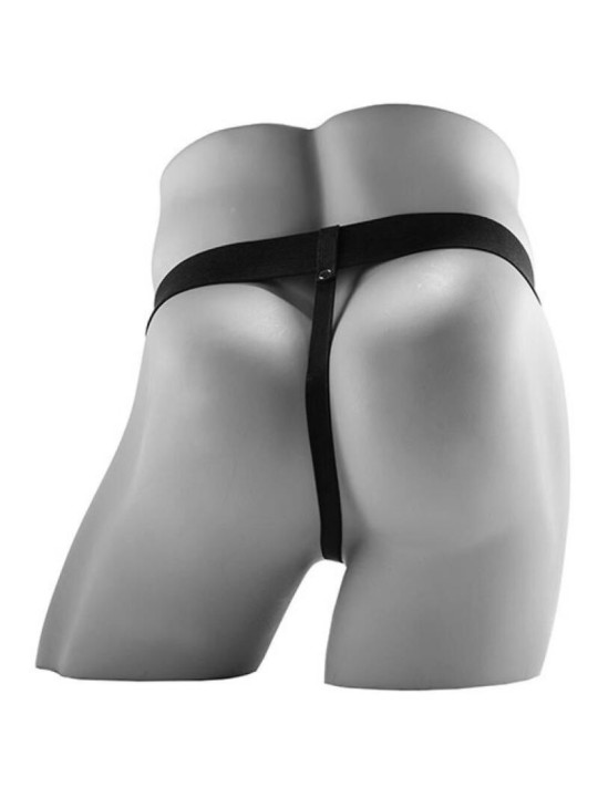 FETISH FANTASY SERIES - STRAP ON HUECO REALISTA VIBRADOR CON TESTÍCULOS 17,8 CM