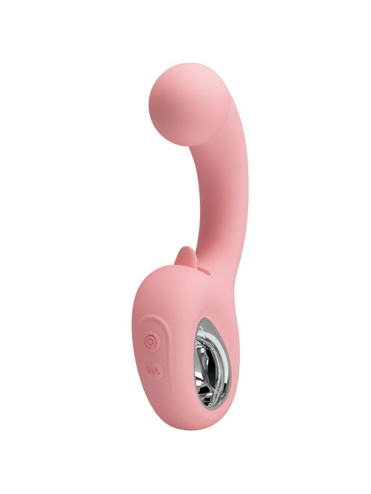 PRETTY LOVE - ERYNNYES VIBRADOR PUNTO G + ESTIMULADOR CLÍTORIS 10 VIBRACIONES ROSA