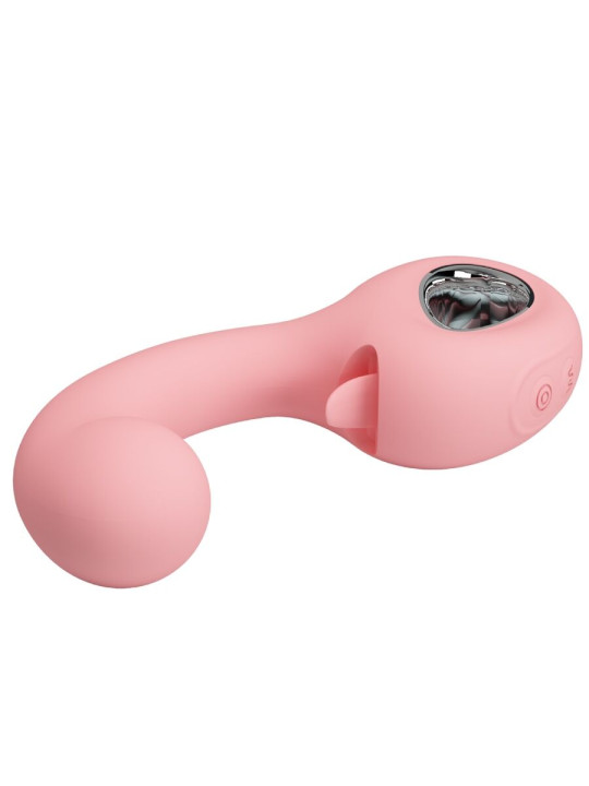 PRETTY LOVE - ERYNNYES VIBRADOR PUNTO G + ESTIMULADOR CLÍTORIS 10 VIBRACIONES ROSA