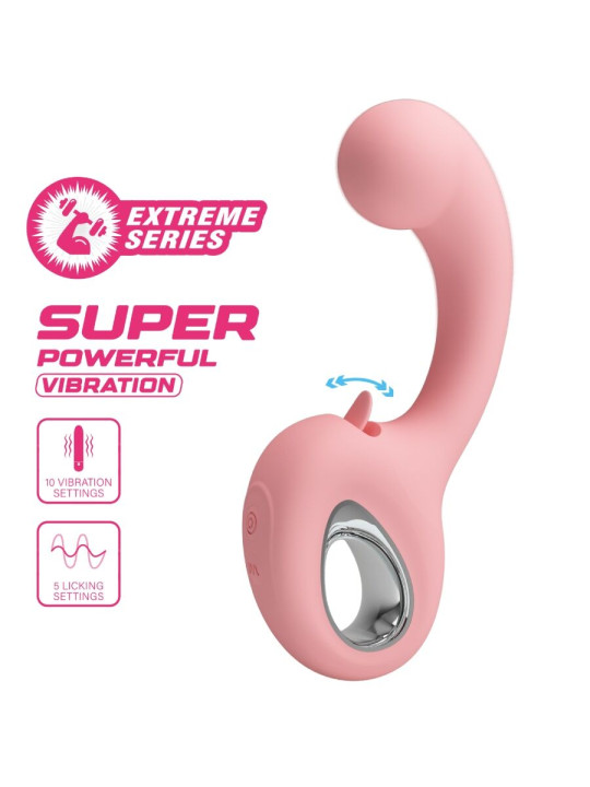 PRETTY LOVE - ERYNNYES VIBRADOR PUNTO G + ESTIMULADOR CLÍTORIS 10 VIBRACIONES ROSA