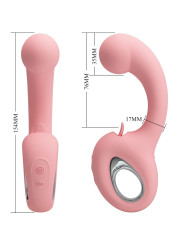 PRETTY LOVE - ERYNNYES VIBRADOR PUNTO G + ESTIMULADOR CLÍTORIS 10 VIBRACIONES ROSA