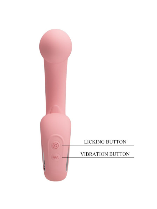 PRETTY LOVE - ERYNNYES VIBRADOR PUNTO G + ESTIMULADOR CLÍTORIS 10 VIBRACIONES ROSA