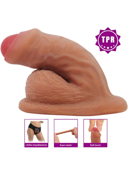 PRETTY LOVE - WARNELL DILDO ULTRA REALÍSTICO Y ELÁSTICO 9.5 CM MULATO