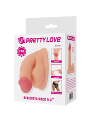 PRETTY LOVE - WILDON DILDO ULTRA REALÍSTICO Y ELÁSTICO 10 CM NATURAL