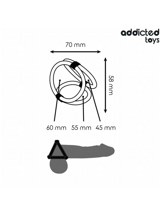 ADDICTED TOYS - ANILLO TRIPLE PARA EL PENE