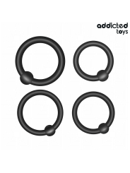 ADDICTED TOYS - SET ANILLOS SILICONA DE PRESIÓN