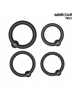 ADDICTED TOYS - SET ANILLOS SILICONA DE PRESIÓN