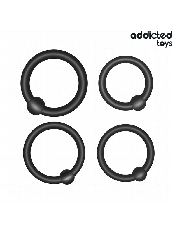 ADDICTED TOYS - SET ANILLOS SILICONA DE PRESIÓN