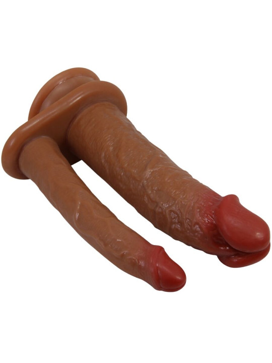 PRETTY LOVE - GORAN DOBLE DILDO REALÍSTICO NATURAL MULATO
