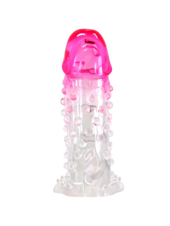 PRETTY LOVE - WILFORD FUNDA REALÍSTICA ALARGADORA CON RELIEVE PARA PENE ROSA