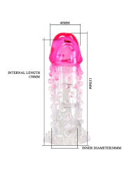 PRETTY LOVE - WILFORD FUNDA REALÍSTICA ALARGADORA CON RELIEVE PARA PENE ROSA