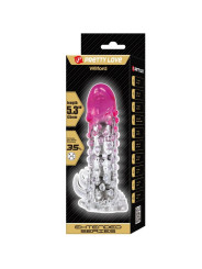 PRETTY LOVE - WILFORD FUNDA REALÍSTICA ALARGADORA CON RELIEVE PARA PENE ROSA