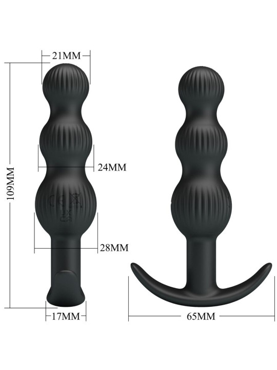 PRETTY LOVE - SIDNEY VIBRADOR ANAL 10 VIBRACIONES NEGRO