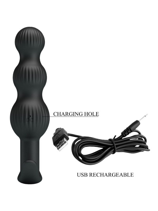 PRETTY LOVE - SIDNEY VIBRADOR ANAL 10 VIBRACIONES NEGRO