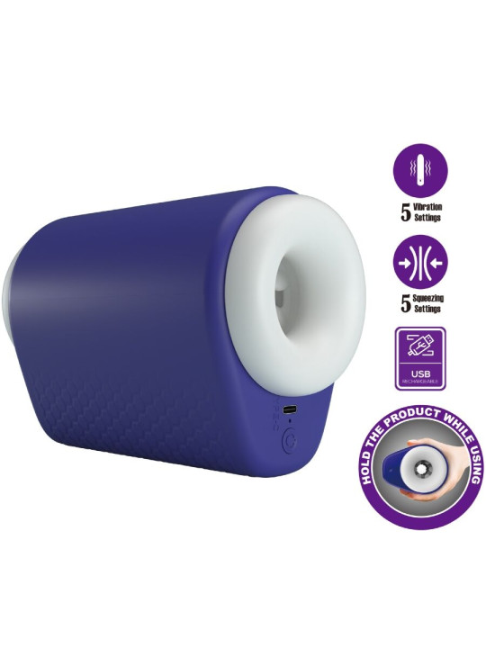 PRETTY LOVE - DJ LADY MASTURBADOR MASCULINO CON VIBRACIÓN 5 CONFIGURACIONES MORADO