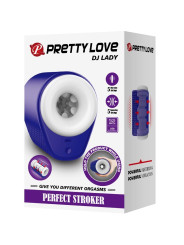 PRETTY LOVE - DJ LADY MASTURBADOR MASCULINO CON VIBRACIÓN 5 CONFIGURACIONES MORADO