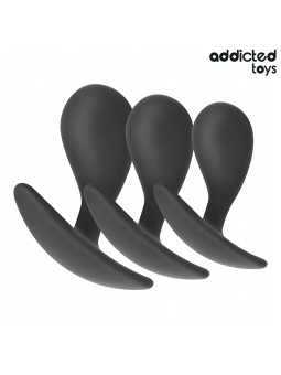 ADDICTED TOYS - SET DE 3 PLUG ANAL SILICONA MODELO 3