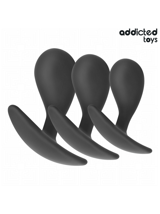 ADDICTED TOYS - SET DE 3 PLUG ANAL SILICONA MODELO 3