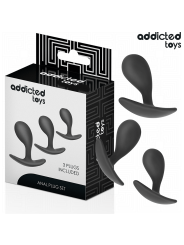 ADDICTED TOYS - SET DE 3 PLUG ANAL SILICONA MODELO 3