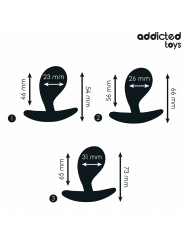 ADDICTED TOYS - SET DE 3 PLUG ANAL SILICONA MODELO 3