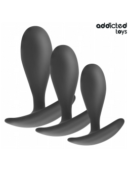 ADDICTED TOYS - SET DE 3 PLUG ANAL SILICONA MODELO 2