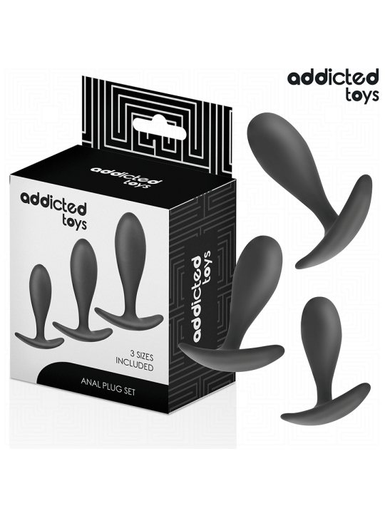 ADDICTED TOYS - SET DE 3 PLUG ANAL SILICONA MODELO 2