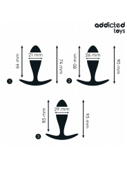 ADDICTED TOYS - SET DE 3 PLUG ANAL SILICONA MODELO 2