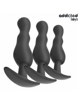 ADDICTED TOYS - SET DE 3 PLUG ANAL SILICONA MODELO 1