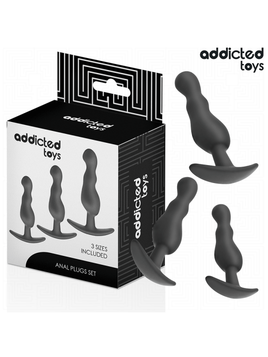 ADDICTED TOYS - SET DE 3 PLUG ANAL SILICONA MODELO 1