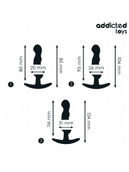ADDICTED TOYS - SET DE 3 PLUG ANAL SILICONA MODELO 1