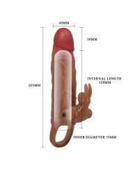 PRETTY LOVE - OSMAR FUNDA PARA PENE + ESTIMULADOR DE CLÍTORIS CON VIBRACIÓN