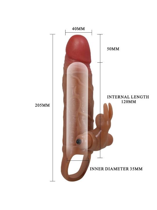 PRETTY LOVE - OSMAR FUNDA PARA PENE + ESTIMULADOR DE CLÍTORIS CON VIBRACIÓN
