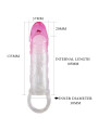 PRETTY LOVE - ODES FUNDA REALÍSTICA ALARGADORA DE 2 CM PARA PENE ROSA