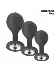 ADDICTED TOYS - SET DE 3 PLUG SILICONA ANAL CON JOYA