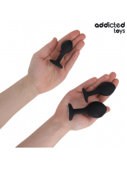 ADDICTED TOYS - SET DE 3 PLUG SILICONA ANAL CON JOYA