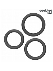 ADDICTED TOYS - SET DE ANILLOS SILICONA PLANOS