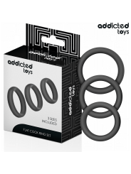 ADDICTED TOYS - SET DE ANILLOS SILICONA PLANOS
