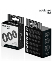 ADDICTED TOYS - SET DE ANILLOS SILICONA PLANOS
