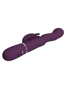 PRETTY LOVE - VIBRADOR RABBIT LOURSEN CON MOVIMIENTO OSCILANTE Y 7 VIBRACIONES RECARGABLE USB MORADO