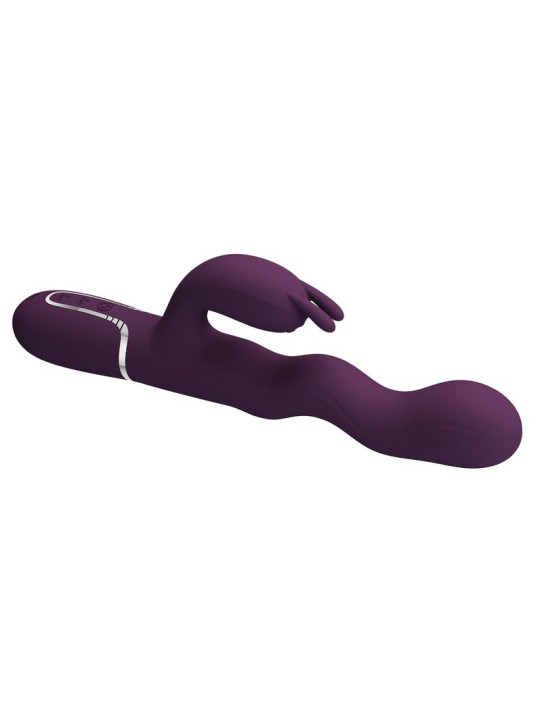 PRETTY LOVE - VIBRADOR RABBIT LOURSEN CON MOVIMIENTO OSCILANTE Y 7 VIBRACIONES RECARGABLE USB MORADO