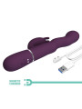 PRETTY LOVE - VIBRADOR RABBIT LOURSEN CON MOVIMIENTO OSCILANTE Y 7 VIBRACIONES RECARGABLE USB MORADO