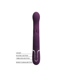 PRETTY LOVE - VIBRADOR RABBIT LOURSEN CON MOVIMIENTO OSCILANTE Y 7 VIBRACIONES RECARGABLE USB MORADO