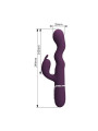 PRETTY LOVE - VIBRADOR RABBIT LOURSEN CON MOVIMIENTO OSCILANTE Y 7 VIBRACIONES RECARGABLE USB MORADO