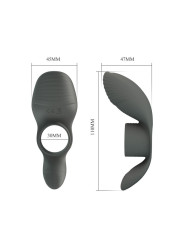 PRETTY LOVE - ANILLO VIBRADOR RECARGABLE CON DOBLE ESTIMULACIÓN