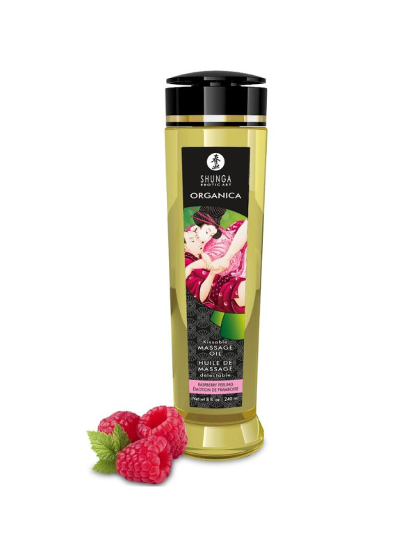 SHUNGA - ACEITE DE MASAJE ORGÁNICO FRAMBUESA 240 ML