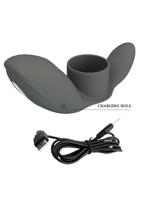 PRETTY LOVE - ANILLO VIBRADOR RECARGABLE CON DOBLE ESTIMULACIÓN