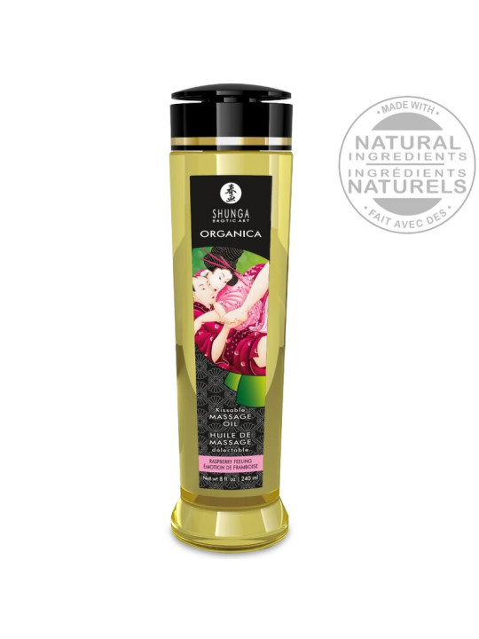 SHUNGA - ACEITE DE MASAJE ORGÁNICO FRAMBUESA 240 ML