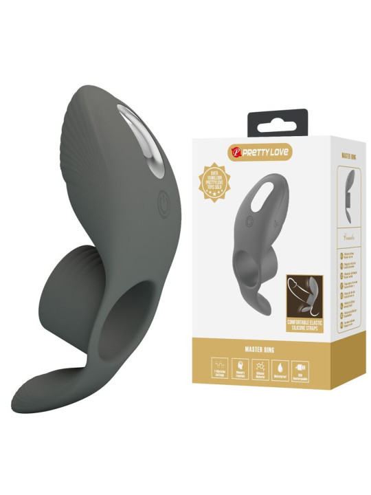 PRETTY LOVE - ANILLO VIBRADOR RECARGABLE CON DOBLE ESTIMULACIÓN