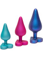ROMP - LUSTER KIT DE ENTRENAMIENTO ANAL S/M/L CON BASE EN FORMA DE CORAZÓN